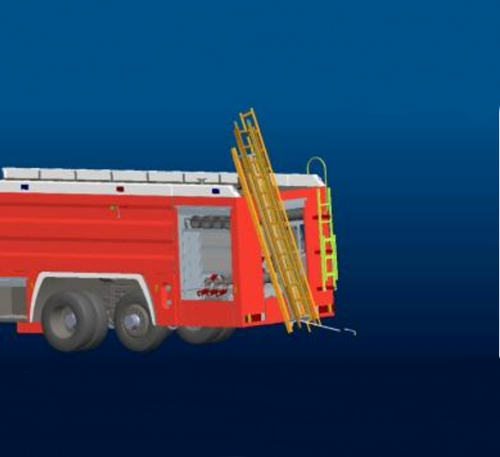 نظام الوصول إلى السلم العمودي لشاحنة الإطفاء